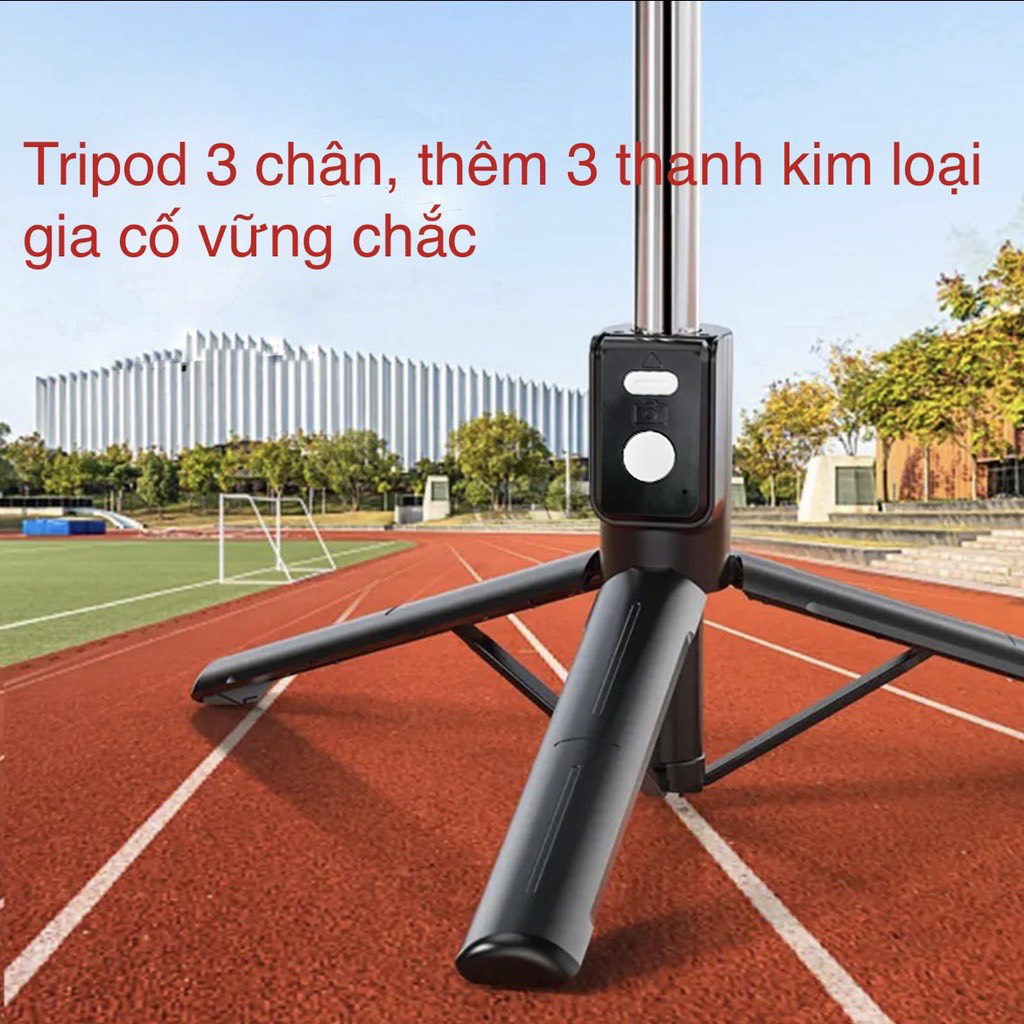 Gậy chụp ảnh tự sướng B11S có đèn trợ sáng hỗ trợ chụp ảnh quay video,gậy chụp ảnh kiêm tripod B11s
