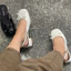 Giày giày búp bê nữ cao gót 3 phân kiểu dáng slingback chất xi bóng phối nơ thời trang-Min366XBNC