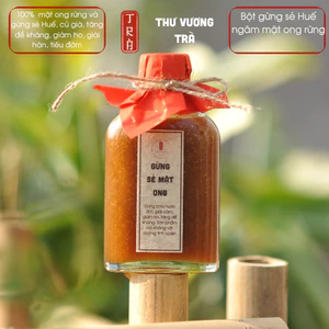 Bột gừng sẻ Huế ngâm mật ong rừng- Thư Vương Trà- đóng chai thủy tinh 100ml