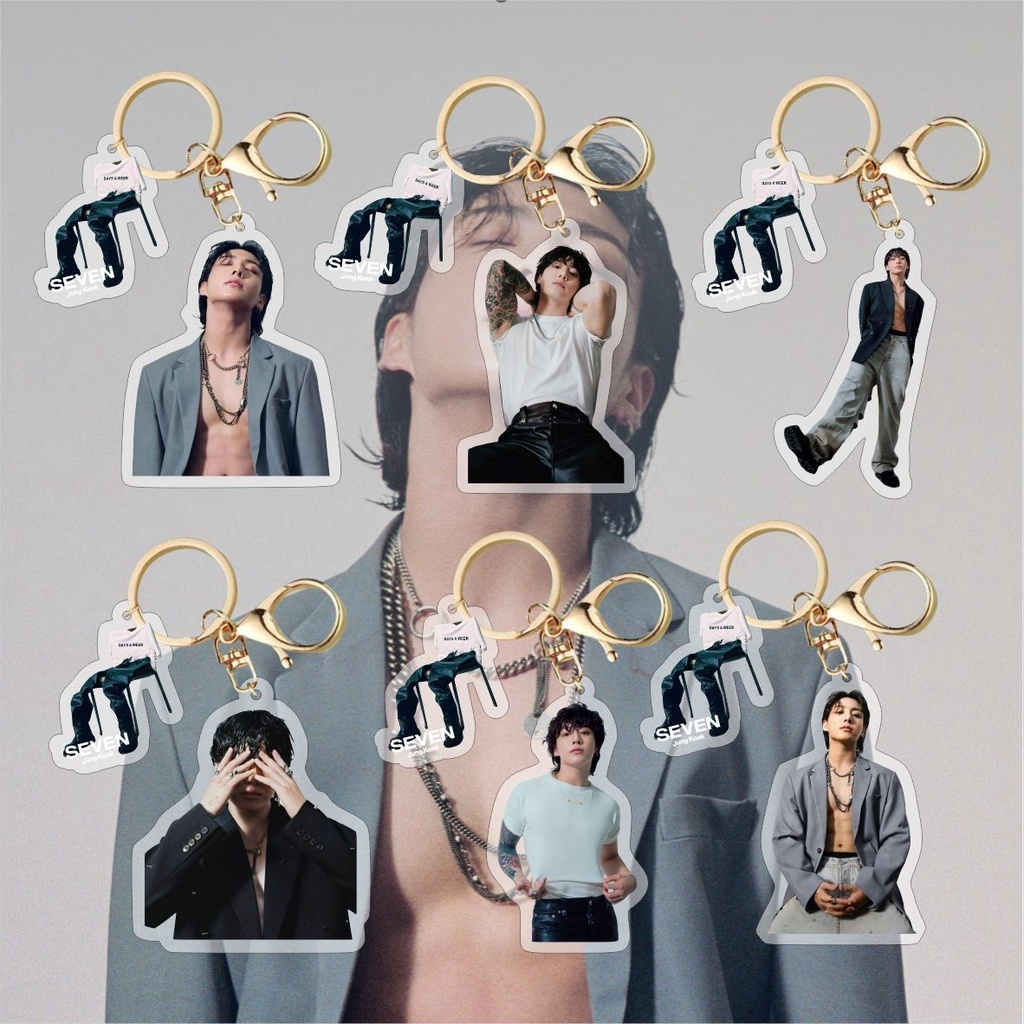 Kpop Bangtan Boys 23 Năm Jungkook Solo Album Móc Khóa Acrylic Mới Túi Phụ Kiện
