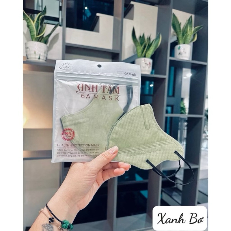 Thùng 100 chiếc Khẩu trang đi nắng 6A Anh Tâm 4 lớp dày che kín khuôn mặt