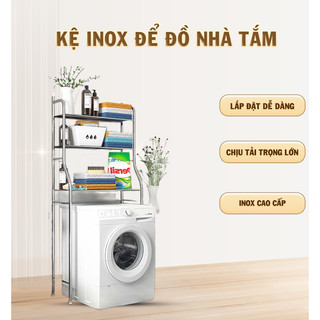 Giá INOX Để Đồ Nhà Tắm Tiện Lợi, Kệ Để Đồ Toilet Máy Giặt Đa Năng
