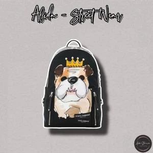 ⚡️[Hight Quality] Balo Unsex 1ole & Ga11 Dog Famiglia Backpack - Điểm Nhấn Chú Cún Vui Nhộn Logo Cao Cấp Nam Nữ Qccc