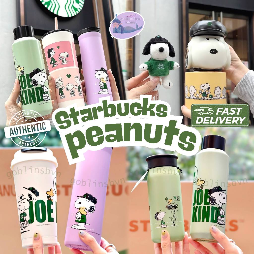 [Authentic Only] STARBUCKS + PEANUTS BỘ SƯU TẬP JOE KIND SNOOPY BÌNH ...