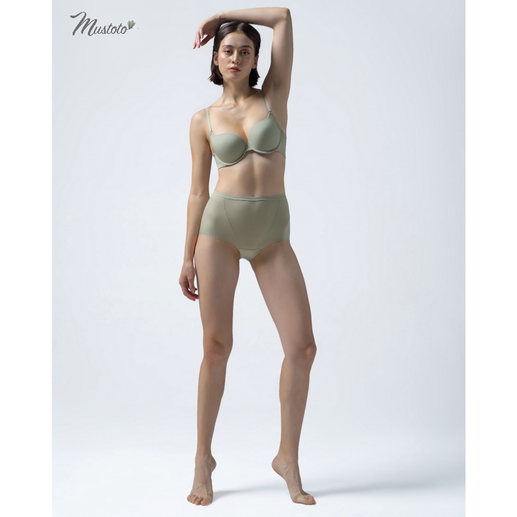 Ảnh Quần Lót Nữ Mustoto Trơn Mỏng Lưng Cao Ôm Bụng Thoải Mái Anise (MQ09) 3