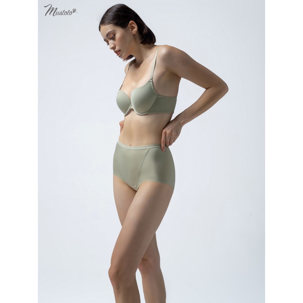 Ảnh Quần Lót Nữ Mustoto Trơn Mỏng Lưng Cao Ôm Bụng Thoải Mái Anise (MQ09) 4
