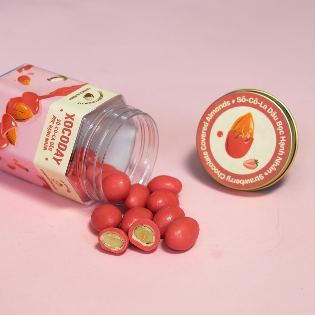 Ảnh Sô-cô-la Dâu bọc hạnh nhân - Xocoday - Hủ 175g - Heyday 3