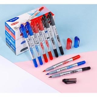 Hộp 10 cây lông dầu 2 đầu PM 04, bút dạ kính 2 đầu Pm04 loại rẻ, dạ kính 2 đầu, dạ lông dầu 2 đầu mực không tẩy
