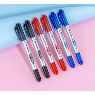 Hộp 10 cây lông dầu 2 đầu PM 04, bút dạ kính 2 đầu Pm04 loại rẻ, dạ kính 2 đầu, dạ lông dầu 2 đầu mực không tẩy
