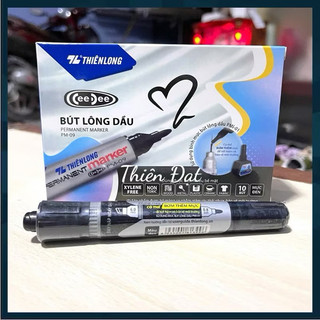 Hộp 10 cây bút lông dầu 2 đầu PM09 loại rẻ, bút dạ dầu PM09 loại rẻ, bút lông dầu 2 đầu loại rẻ PM 09