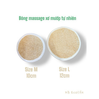 Bông Massage Xơ Mướp Tự Nhiên KB Ecolife Mềm Mại Êm Ái Không Gây Trầy Xước Hư Tổn An Toàn Cho Da