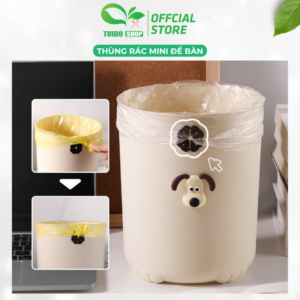 Thùng Rác Mini Để Bàn Cute, Hoạt Hình Dễ Thương TUIDO SHOP | Shopee ...