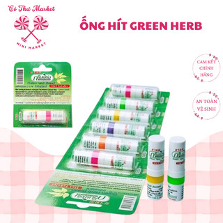 Ống Hít Thông Mũi Xanh Lá 2 Đầu Green Herbal Thái Lan Giảm Ngạt Mũi - CÔ THƯ MARKET