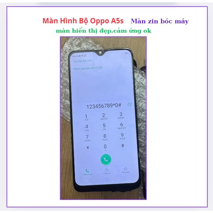 Màn hình bộ oppo a5s,A12,A7 màn cũ bóc máy ám phản quang nhẹ