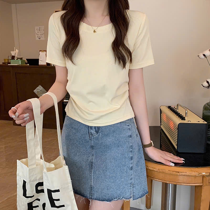 Áo Nữ Thắt Eo Chất Thun Cotton Mịn Mẫu Mới Mặc Xinh Tôn Dáng