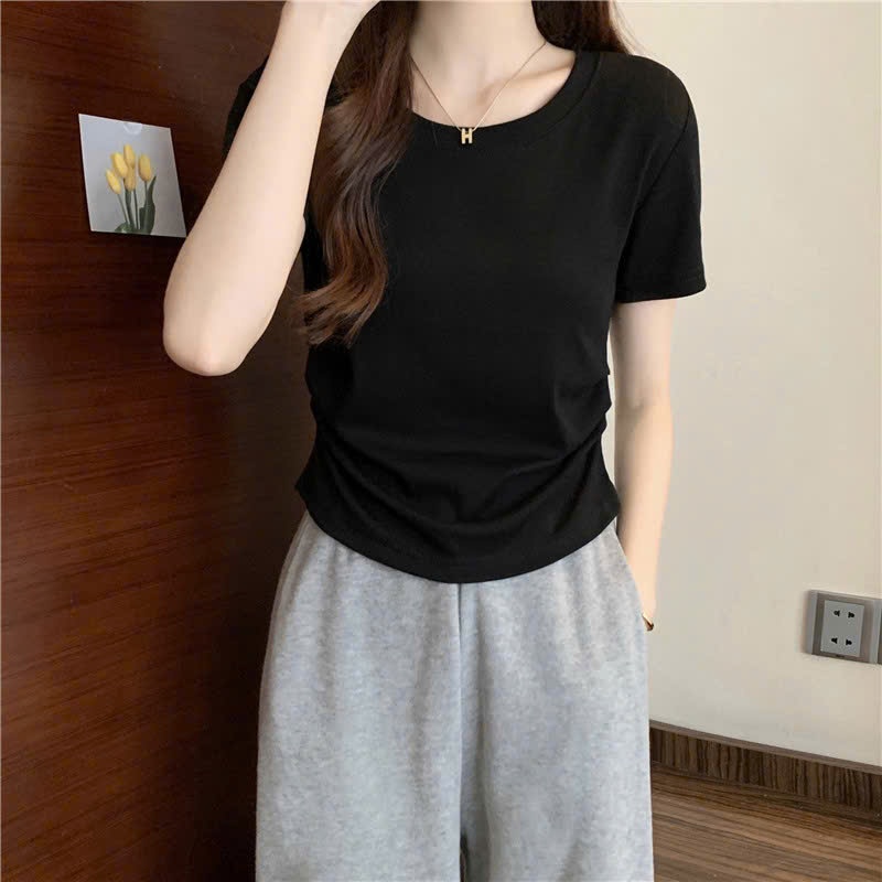 Áo Nữ Thắt Eo Chất Thun Cotton Mịn Mẫu Mới Mặc Xinh Tôn Dáng