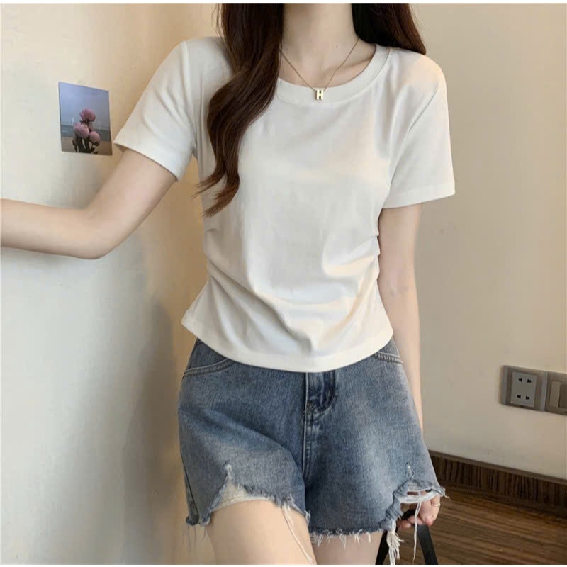 Áo Nữ Thắt Eo Chất Thun Cotton Mịn Mẫu Mới Mặc Xinh Tôn Dáng