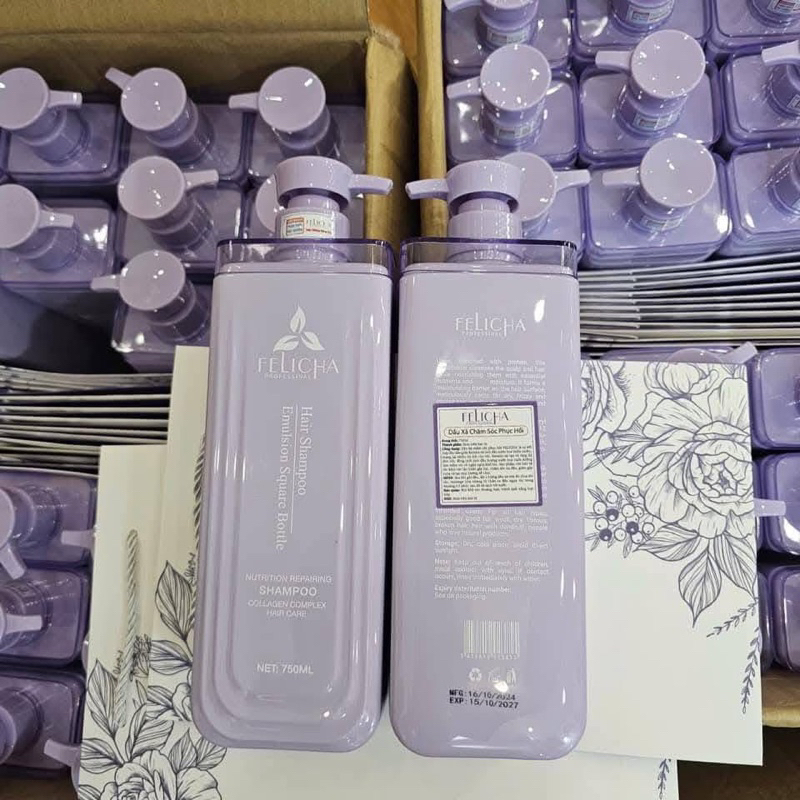 [ Chính Hãng ] Dầu gội  Felicha 750ml dưỡng tóc phục hồi và chăm sóc tóc