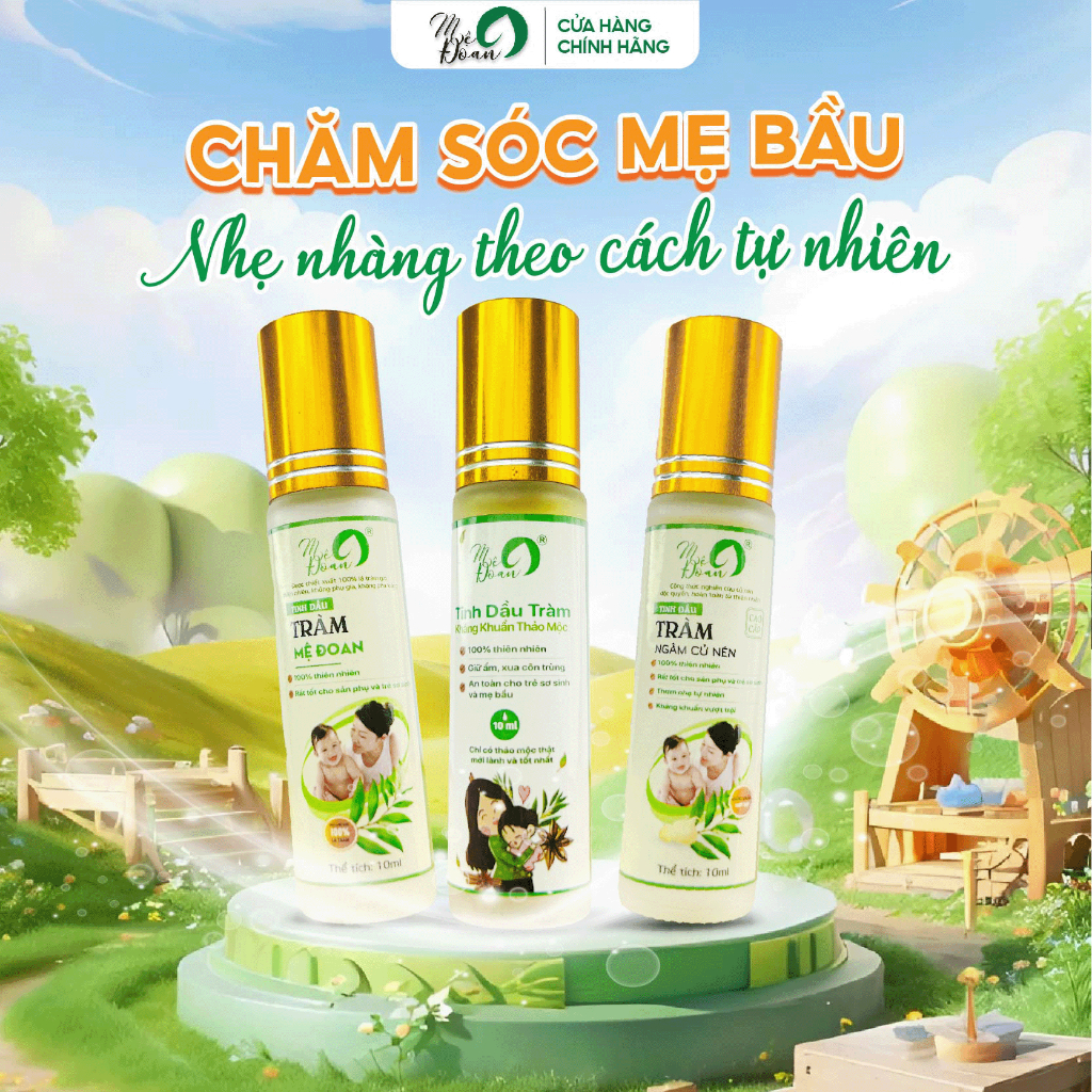 Ảnh - Tinh dầu tràm bi lăn Mệ Đoan thiết kế dạng lăn nhỏ gọn tiện lợi, phòng chống cảm gió, giữ ấm cơ thể dung tích 10 3