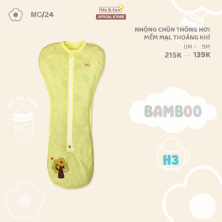 Nhộng Chũn Cho Bé Sơ Sinh Ngủ Ngon Me&Con - Vải Sợi Tre Thông Hơi Cao Cấp.