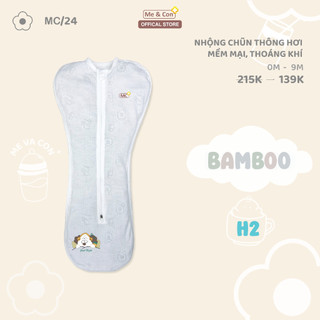Nhộng Chũn Cho Bé Sơ Sinh Ngủ Ngon Me&Con - Vải Sợi Tre Thông Hơi Cao Cấp.