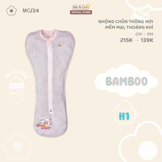 Nhộng Chũn Cho Bé Sơ Sinh Ngủ Ngon Me&Con - Vải Sợi Tre Thông Hơi Cao Cấp.