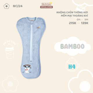 Nhộng Chũn Cho Bé Sơ Sinh Ngủ Ngon Me&Con - Vải Sợi Tre Thông Hơi Cao Cấp.