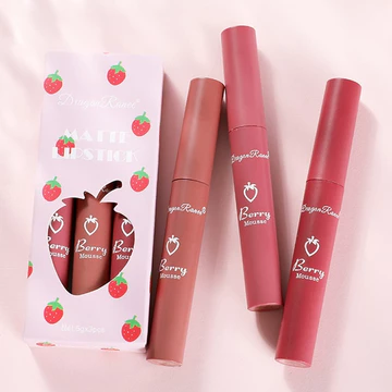 Set 3 son môi chất son mềm cao cấp dễ trang điểm - Sét 3 Cây Son Kem Lì Màu Rất Xinh Chất Son Lì Lâu Trôi