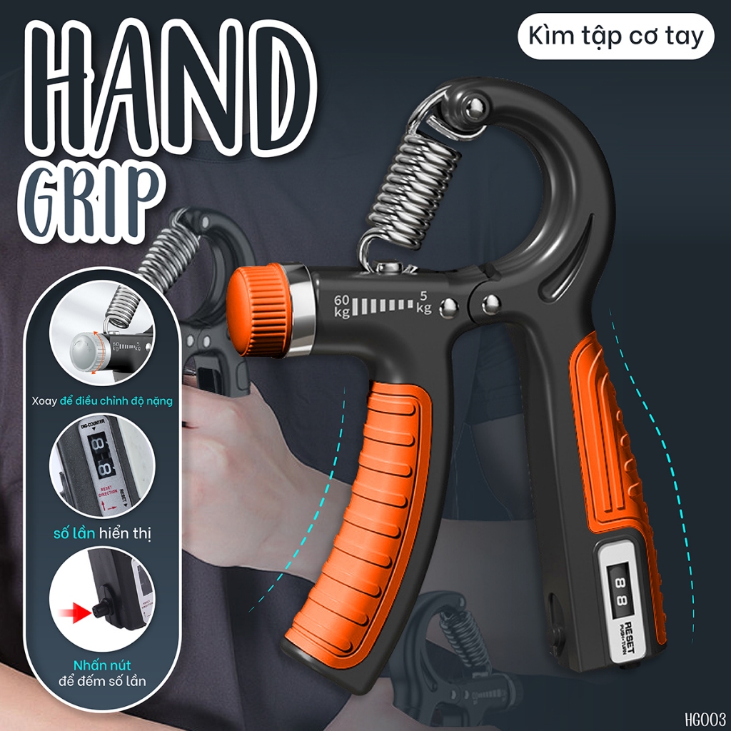 Ảnh BG- Kìm Tập Cơ Tay,Kìm Bóp Tay Dụng Cụ Tập Gym Tại Nhà Điều Chỉnh Lực Có Đếm 2