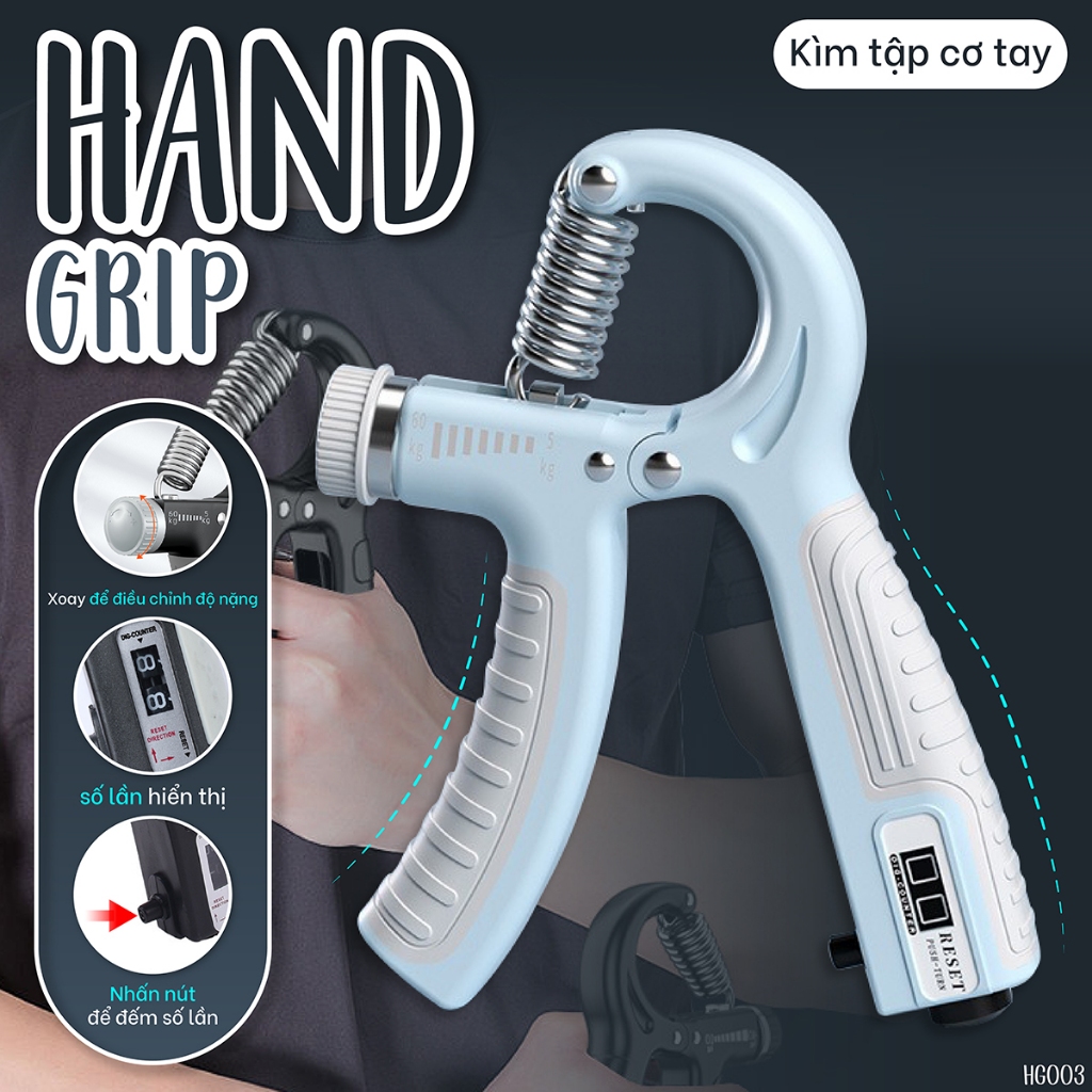 Ảnh BG- Kìm Tập Cơ Tay,Kìm Bóp Tay Dụng Cụ Tập Gym Tại Nhà Điều Chỉnh Lực Có Đếm 1