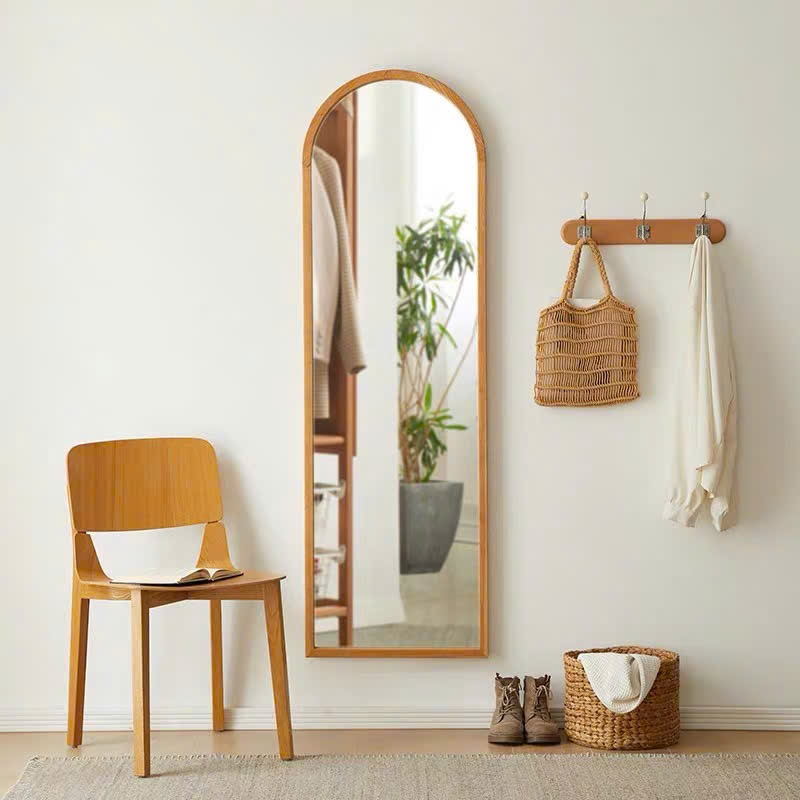 Ảnh Gương soi toàn thân khung gỗ tự nhiên VUADECOR nhiều màu treo tường kích thước 50x150cm 4