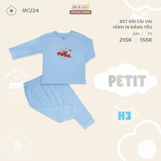 BST dài tay nhà Me & Con+ cài vai siêu đáng yêu, mềm mịn, mát mẻ cho bé trai bé gái