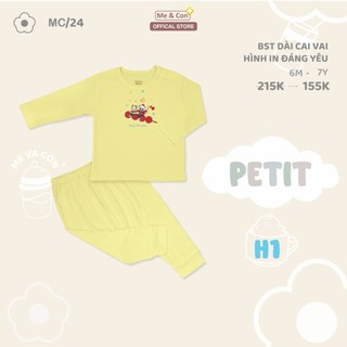 BST dài tay nhà Me & Con+ cài vai siêu đáng yêu, mềm mịn, mát mẻ cho bé trai bé gái