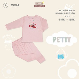 BST dài tay nhà Me & Con+ cài vai siêu đáng yêu, mềm mịn, mát mẻ cho bé trai bé gái