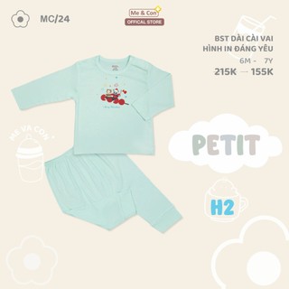 BST dài tay nhà Me & Con+ cài vai siêu đáng yêu, mềm mịn, mát mẻ cho bé trai bé gái