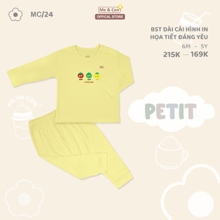 Bộ quần áo dài tay cài vai cho bé Mẹ & Con+ vải petit mềm mịn, mát mẻ từ 6 tháng đến 7 tuổi + vòng dâu tằm cho bé