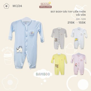 BST Body Suit Dài Sơ Sinh Vải Vân Mẹ và con + Mềm Mịn, Thoải Mái, Dễ Thương, Tiện Lợi cho bé Sơ Sinh