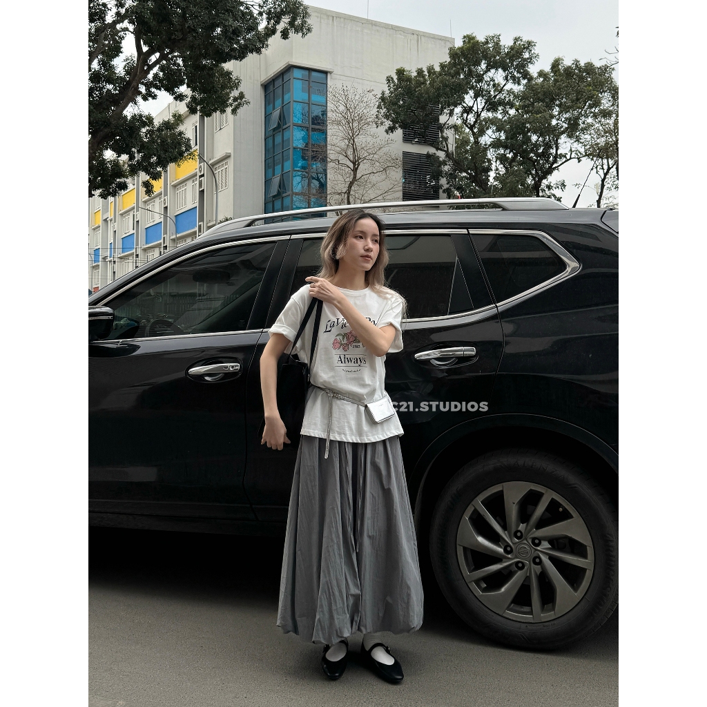 Ảnh Áo phông hình hoa chữ lavie enrose MC21.studios a4506 1