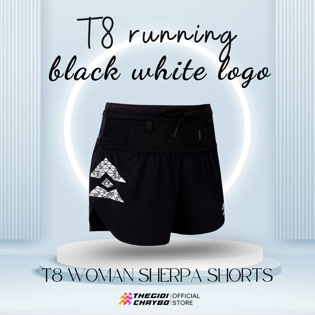 Quần Short chạy bộ nữ T8 Sherpa Shorts - Lưới siêu co giãn, thoải mái Sport