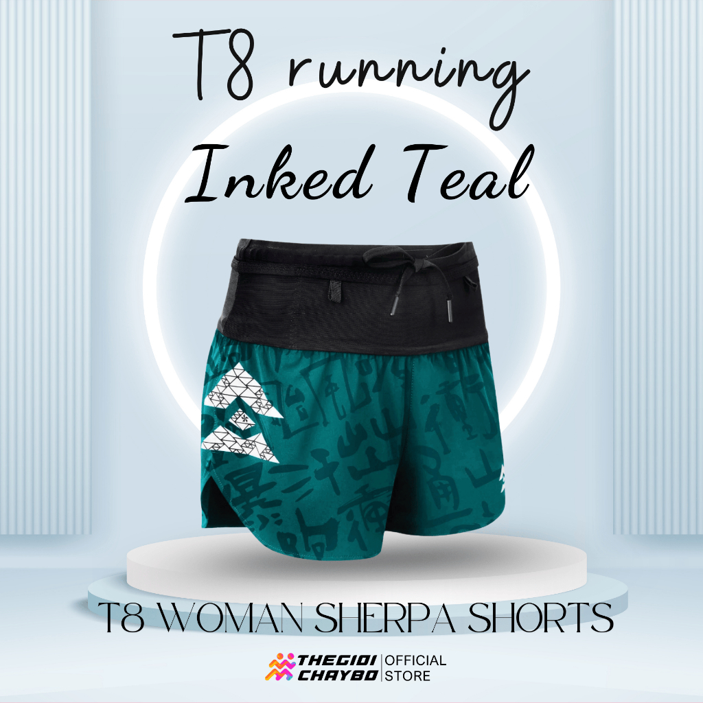 Quần Short chạy bộ nữ T8 Sherpa Shorts - Lưới siêu co giãn, thoải mái Sport