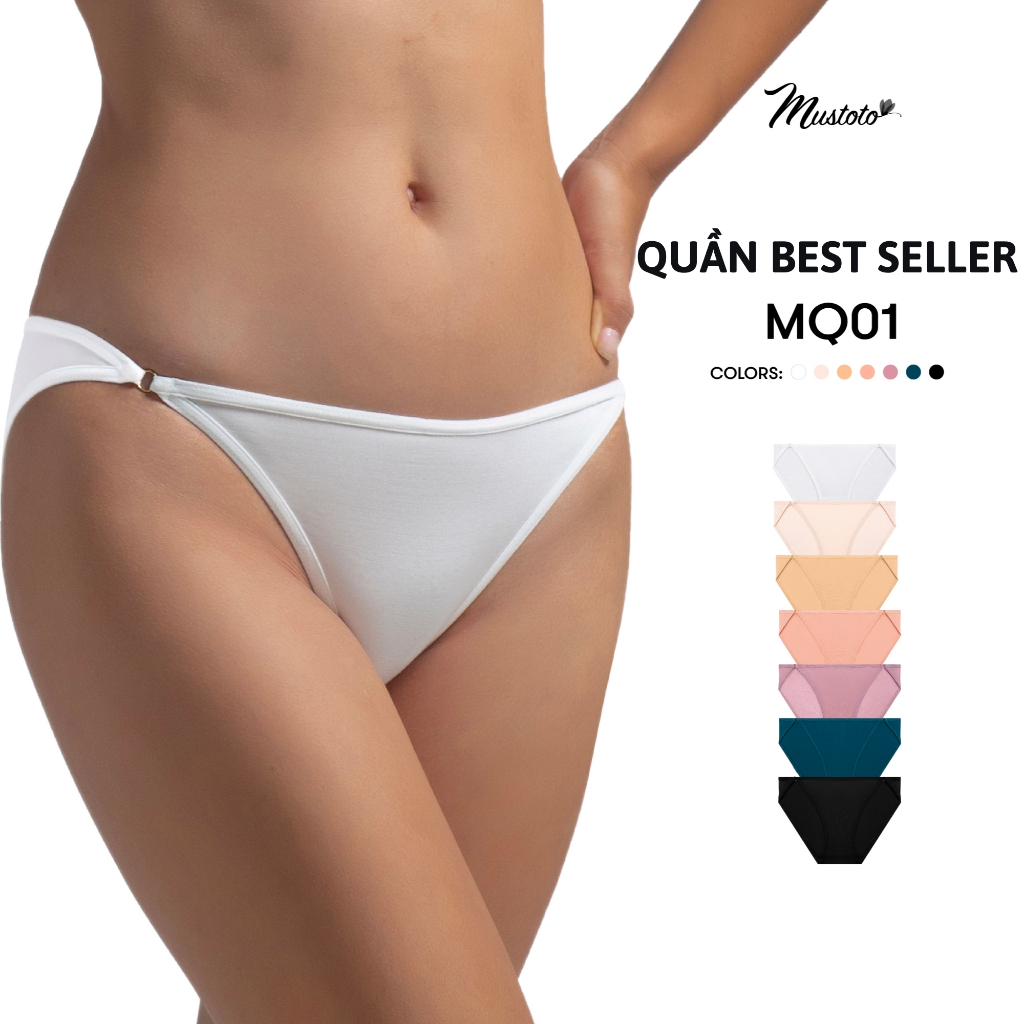 Ảnh Quần Lót Nữ Mustoto Trơn Lưng Thấp Thoải Mái Kiểu Dáng Tangas SnapDagron (MQ01) 1