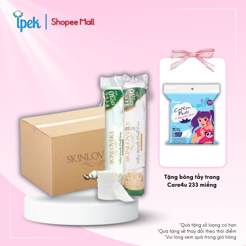Ảnh Sỉ 1 thùng 30 cây bông tẩy trang Skinlovers 150 miếng (30 gói x 150 miếng) 1