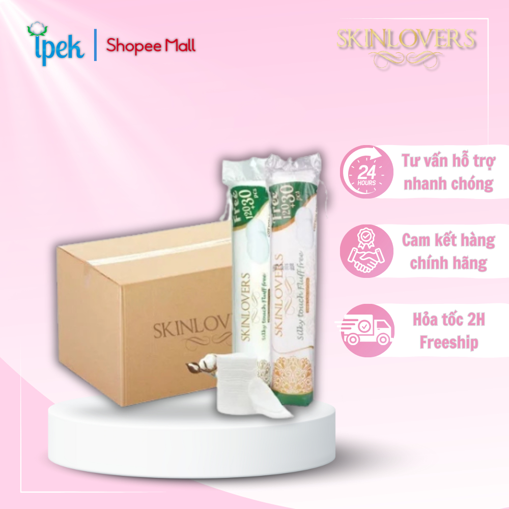 Ảnh Sỉ 1 thùng 30 cây bông tẩy trang Skinlovers 150 miếng (30 gói x 150 miếng) 3