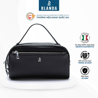 [Chính Hãng] Túi Cầm Tay Nam Da Bò Thật BLANDA 7VCBH72 – Clutch 2 Dây Kéo Cao Cấp, Thời Trang