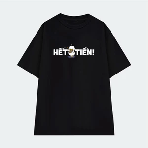 Áo thun nam nữ in chữ hết ti.ền áo phông chất liệu cotton thoáng mát TA211