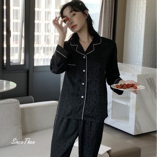 Đồ ngủ nữ lụa dài màu đen vải lụa gấm cao cấp, đồ ngủ nữ mặc nhà (Kèm ảnh thật) - Since Then