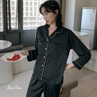 Đồ ngủ nữ lụa dài màu đen vải lụa gấm cao cấp, đồ ngủ nữ mặc nhà (Kèm ảnh thật) - Since Then