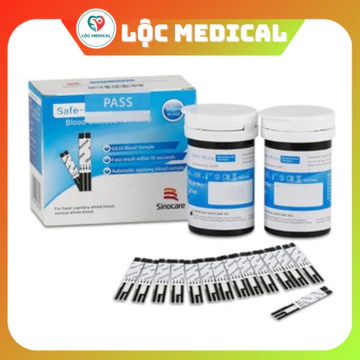 Hộp 25 Hoặc 50 Que thử Đường Huyết Sinocare Safe Accu
