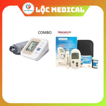 Bộ máy đo huyết áp Sinoheart và máy đường Sinocare