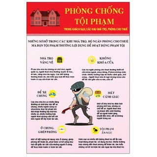 Bảng nội quy nhà trọ bản nội quy nhà trọ,phòng chống tội phạm, phòng chống lừa đảo, cháy nổ kt 30*42cm